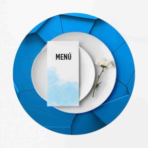 Mantel Para Mesa Redondo  (Mod.3D azul)