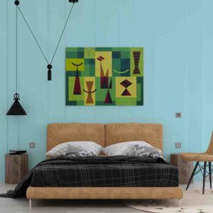 Decoracion con cuadro moderno Mario Carreño