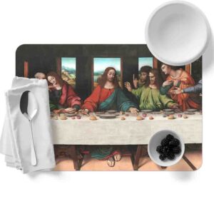 Manteles individuales tejidos estampados (Mod-La última Cena - Leonardo da Vinci)