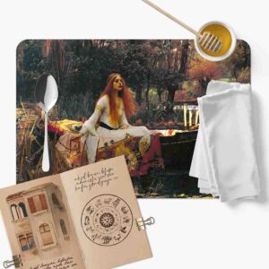 Manteles individuales elegantes (Mod-La dama de Shalott - John William Waterhouse,)