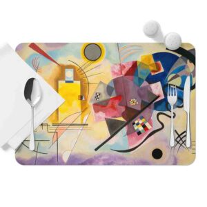 Tapetes para mesa individuales (Mod-Amarillo-Rojo-Azul - Wassily Kandinsky)