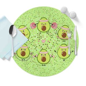Mantel Para Mesa Redondo (Aguacate-Mod.6)