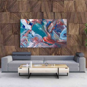 Pintura moderna minimalista canva Glaciar pintoresco