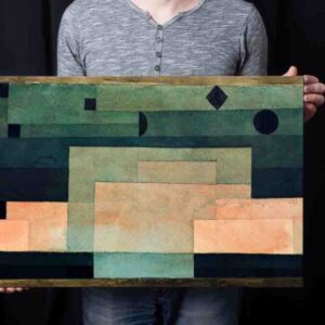 Elegante cuadro para sal El firmamento sobre el templo-Paul Klee