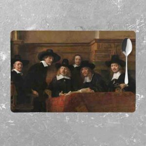 Manteles individuales tejidos estampados (Mod-Los síndicos de los pañeros - Rembrandt)