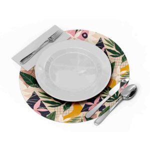 Mantel Para Mesa Redondo (Hojas-Mod.8)