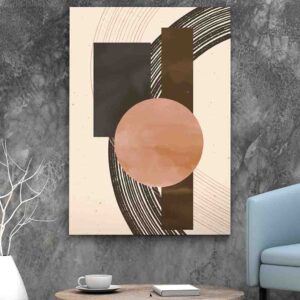 Cuadro con figura geometrica canvas Aureola pardo