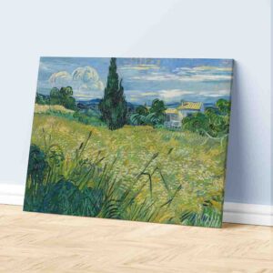 Cuadros Para Salas de arte Campo de trigo verde con ciprés - Vincent van Gogh