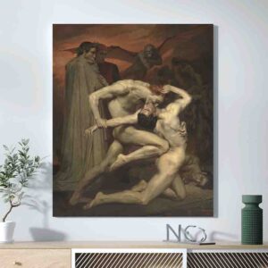 Cuadros Decorativos Para Sala arte Dante y Virgilio en el infierno - William-Adolphe Bouguereau