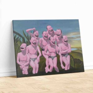 Cuadros De Pintores Famosos en canvas Free and Leisure- Yue Minjun