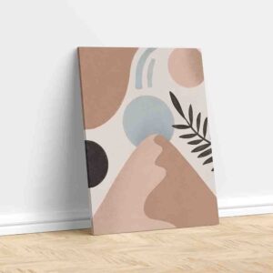 Cuadro de figuras geometricas canvas Hojarasca