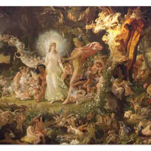 Tapete individual para mesa (Mod-La Querella de Oberón y Titania - Joseph Noel Paton)