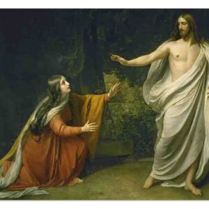 Individual para la mesa (Mod-La aparición de Cristo a María Magdalena después de la Resurrección - Alexander Andreyevich Ivanov)