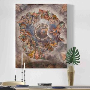 Impresion En Canvas decoracion La caída de los gigantes - Giulio Romano