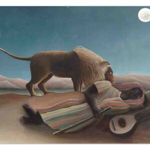 Mantelitos individuales para mesa (Mod-La gitana dormida - Henri Rousseau)