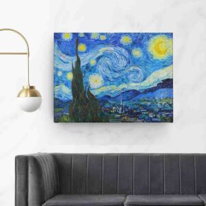 Cuadros De Pintores Famosos en canvas La noche estrellada de Vincent van Gogh