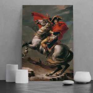 Pinturas De Pintores Famosos en canvas Napoleón cruzando los Alpes de Jacques-Louis David