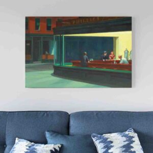 Cuadros De Pintores Famosos en canvas Nighthawks de Edward Hopper