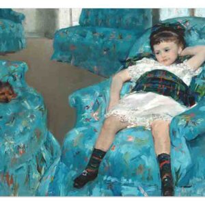 Individuales de mesa (Mod-Niña pequeña en un sillón azul - Mary Cassatt)