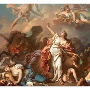 Individuales de mesa (Mod-Níobe intentando proteger a sus hijos de Artemisa y Apolo - Jacques-Louis David)