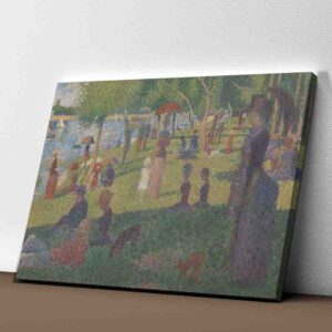Obras De Arte Pintura en canvas Tarde de domingo en la isla de la Grande Jatte de Georges Pierre Seurat