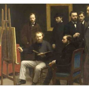 Manteles individuales de tela (Mod-Un taller en el Batignolles - Henri Fantin-Latour)