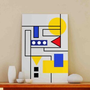 Pintura minimalista canvas Circuito