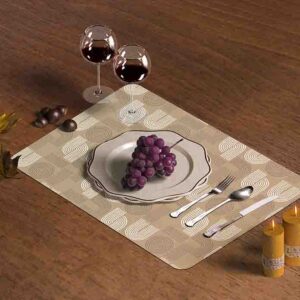 Manteles individuales elegantes (Mod-Crema laberinto)