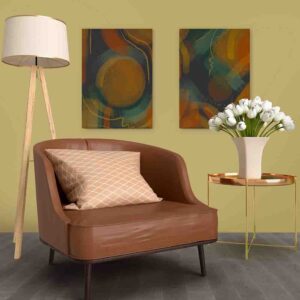 Ámbar 2 pz Cuadro canvas