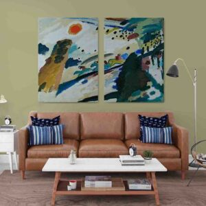 Paisaje romántico 2 pz Cuadros para sala