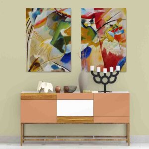 Painting with Green Center-Wassily Kandinsky 2 pz Cuadro para el cuarto