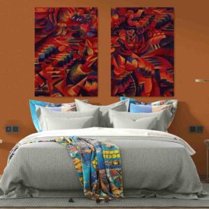 La lucha de la idea y el movimiento dedicada a Karl Liebknecht 2 pz Cuadros canvas abstractos