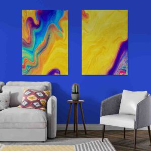 Abstracto Iridiscente 2 pz Pinturas canvas