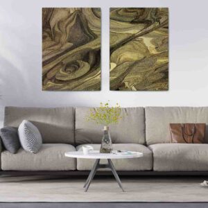 Jarosita 2 pz Cuadros para sala modernos abstractos