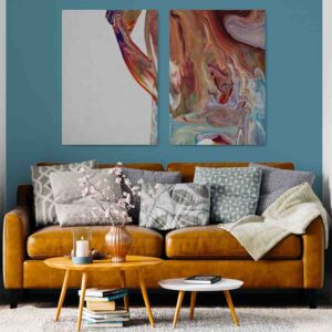 Liquido Incandescente 2 pz Cuadros decorativos modernos