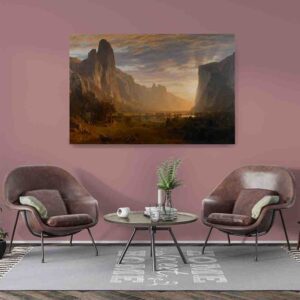 Cuadros para salas pequeñas Mirando hacia el valle de Yosemite, California de Albert Bierstadt