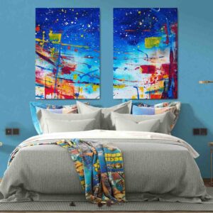 Paisaje alegre 2 pz Cuadros modernos para recamara