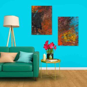 Salpicadura multicolor 2 pz Pinturas canvas