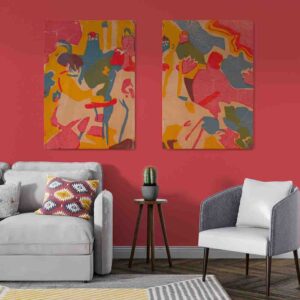 Orientral-Vasili Kandinski 2 pz Cuadros decorativos para sala