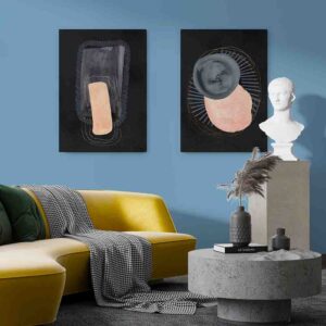 Ritmo 2 pz Cuadros minimalistas para sala oferta