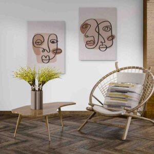 Fusión 2 pz Cuadros decorativos minimalistas oferta