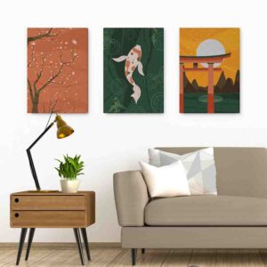 En lo profundo 3 pz Pinturas minimalistas oferta