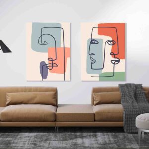 Arcaico Escultórico 2 pz Cuadros minimalista modernos oferta