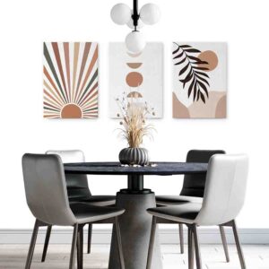 Reflejo espectral 3 pz Pinturas modernas para comedor canvas