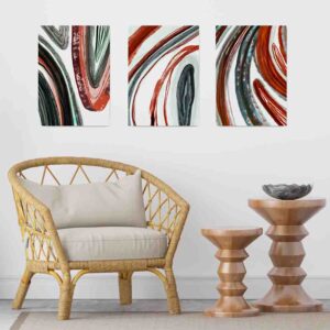 Abstracto magistral 3 pz Pinturas modernas para sala