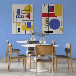 Circuito 2 pz Cuadros para comedor minimalista oferta