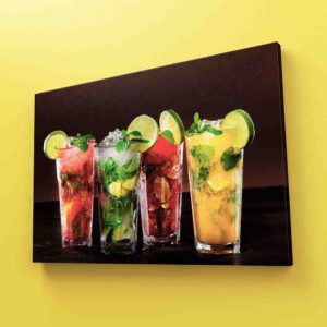 Cuadro de frutas para comedor decoracion pared Cocteles tropciales