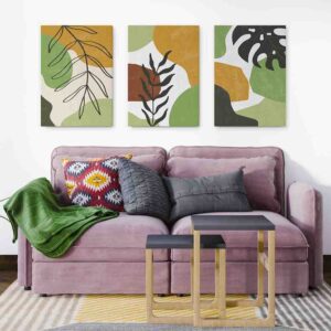Naturalismo 3 pz Elegantes cuadros para sala