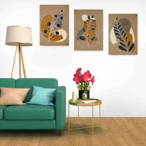 Armonía 3 pz Pinturas de arte minimalistas