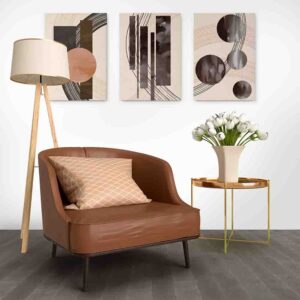 Aureola pardo 3 pz Cuadros decorativos para salas